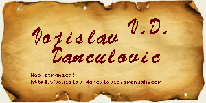 Vojislav Dančulović vizit kartica